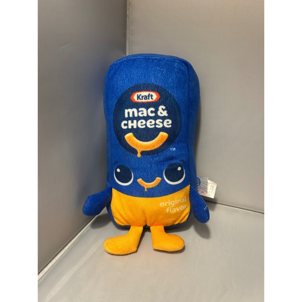 Kraft Mac & Cheese Plush Box Toy Fiesta Blue Stuffed Character Original Flavor